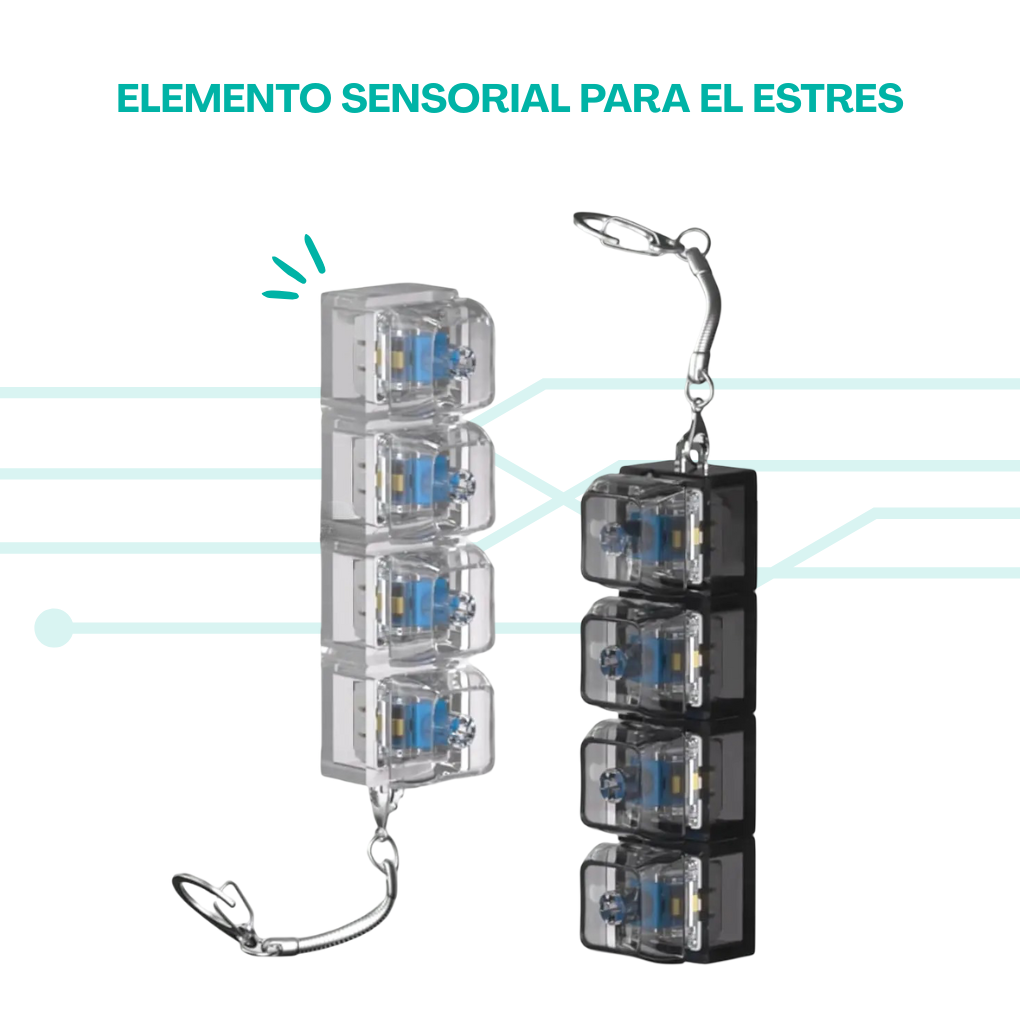 Llavero teclado antiestrés