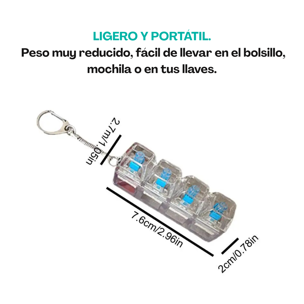 Llavero teclado antiestrés